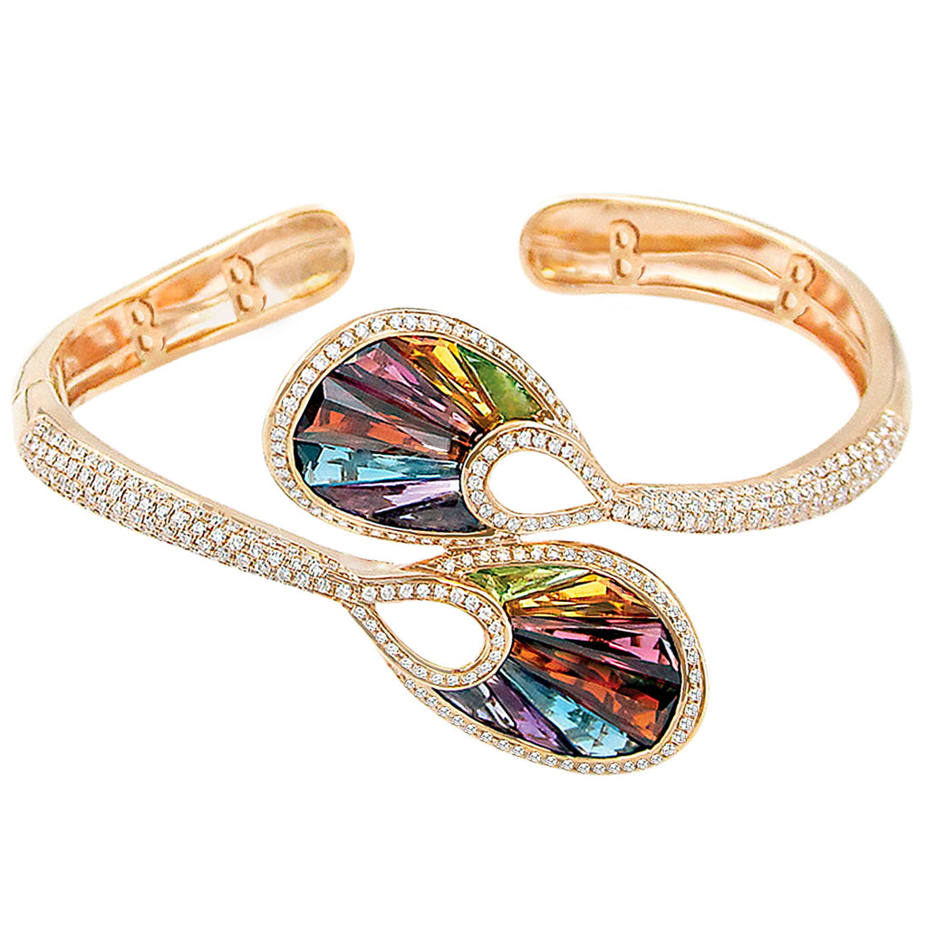 BELLARRI La Bouquet - Bangle (Rose Gold, Diamonds, Multi Color Gemstones)