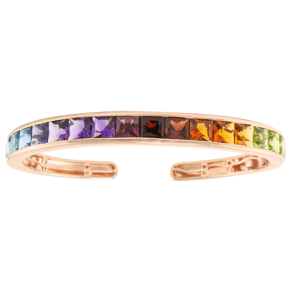 BELLARRI Eternal Love - Bangle (Rose Gold with Multi Color Gemstones)