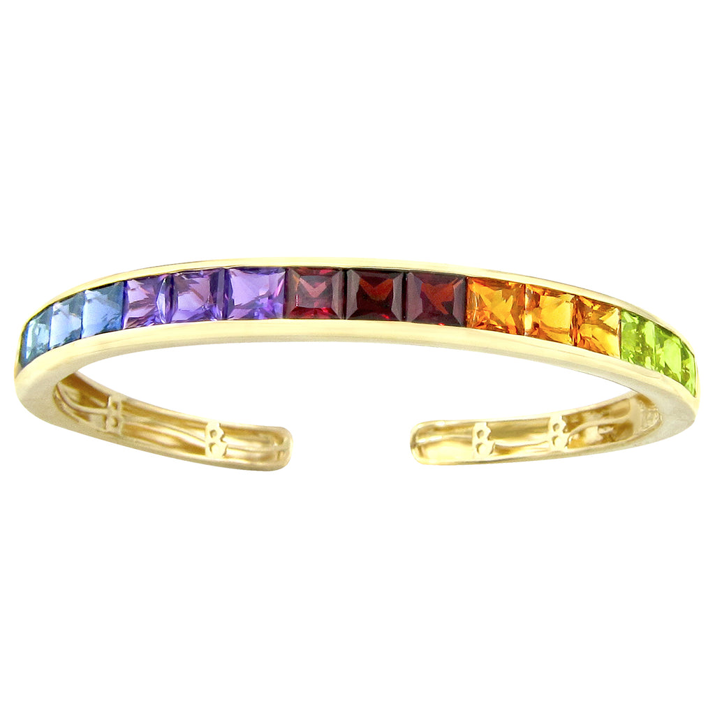 BELLARRI Eternal Love - Bangle (Yellow Gold with Multi Color Gemstones)