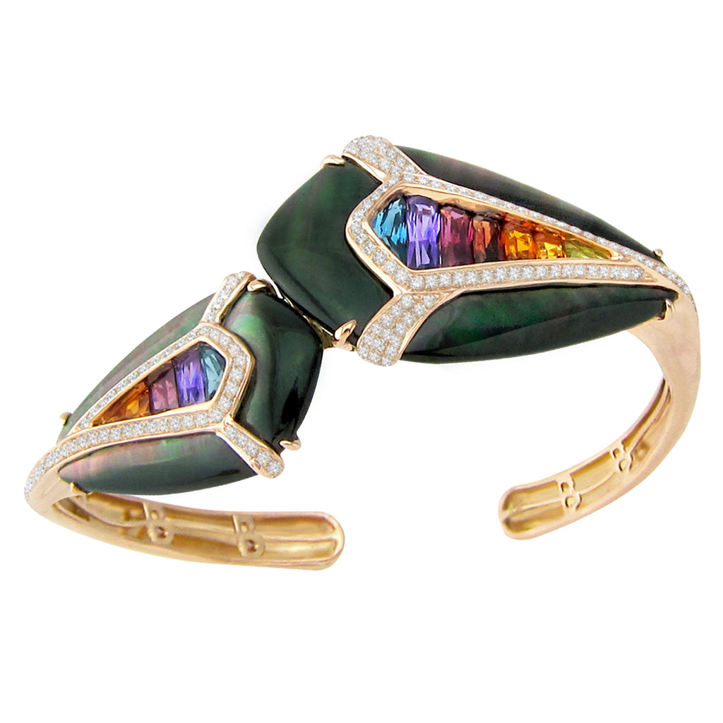 BELLARRI Aladdin Nouveau I Black Mother of Pearl Bangle