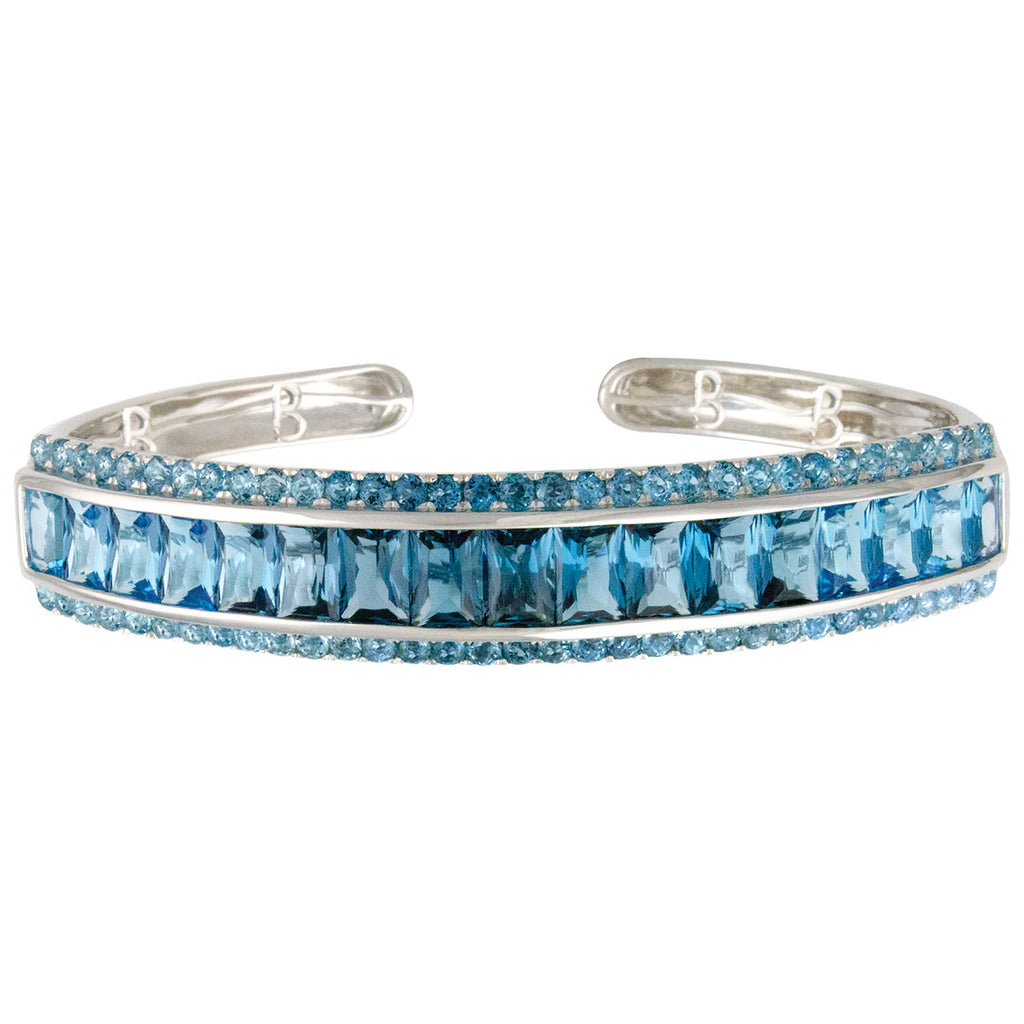 BELLARRI Eternal Love - Bangle (White Gold / Blue Topaz)