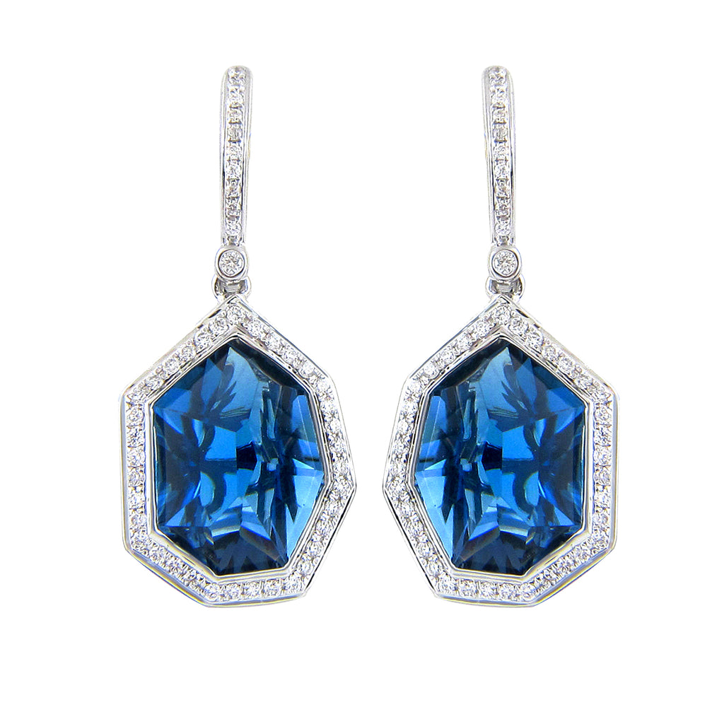 BELLARRI Tuscany - Earrings (White Gold and London Blue Topaz)