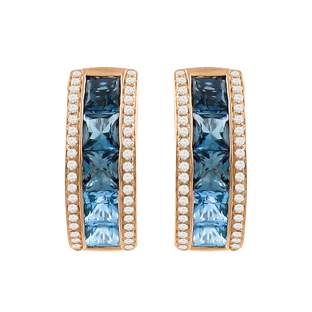 BELLARRI Eternal Love - Earrings (Rose Gold / Blue Topaz)