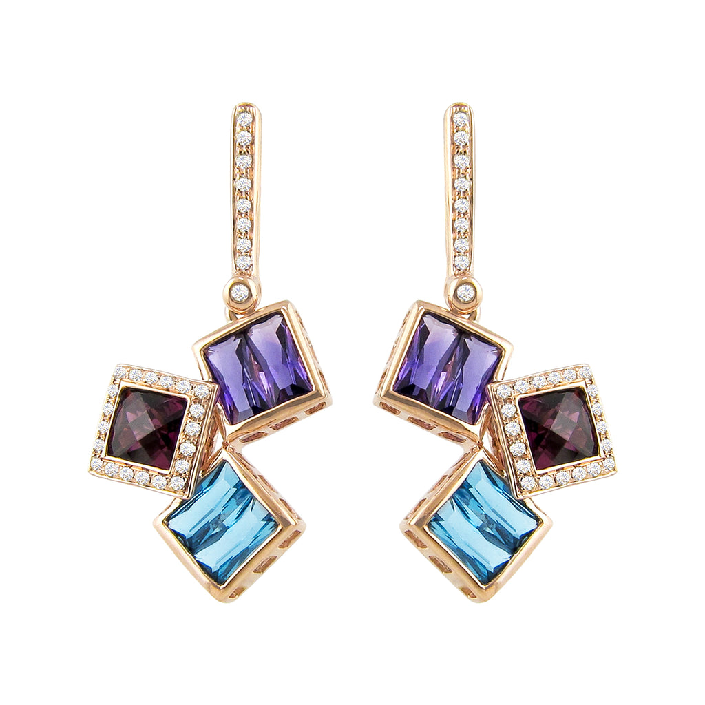 BELLARRI Rhapsody - Earrings (Approximately 30mm height (with Diamond top) x 14mm at widest point.)