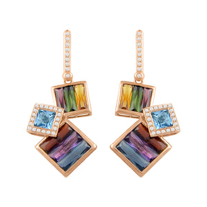 BELLARRI Rhapsody - Earrings (Approximately 38mm height (with Diamond top) x 16mm at widest point.)