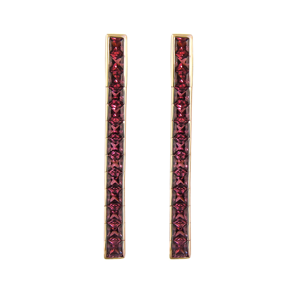 BELLARRI Eternal Love Stiletto - Earrings (Rose Gold / Rhodolite)
