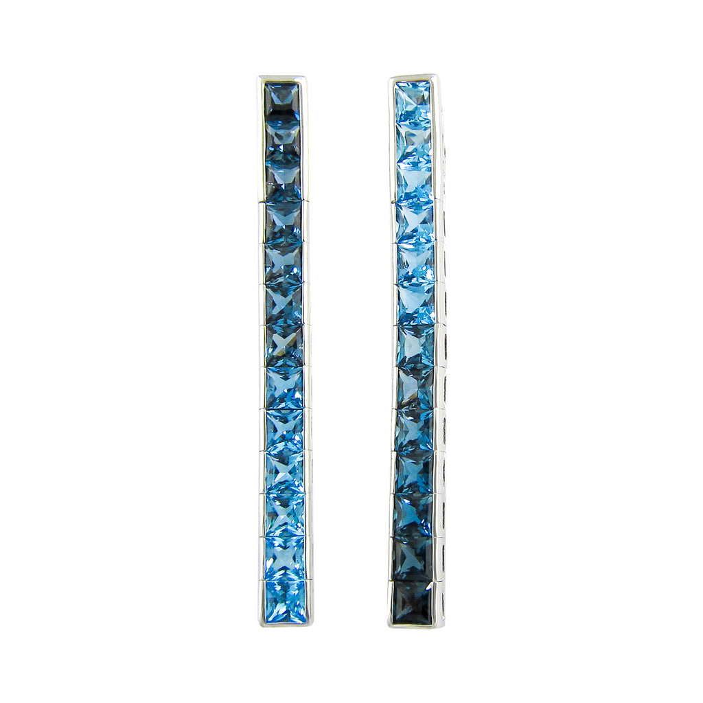 BELLARRI Eternal Love Stiletto - Earrings (White Gold / Blue Topaz)