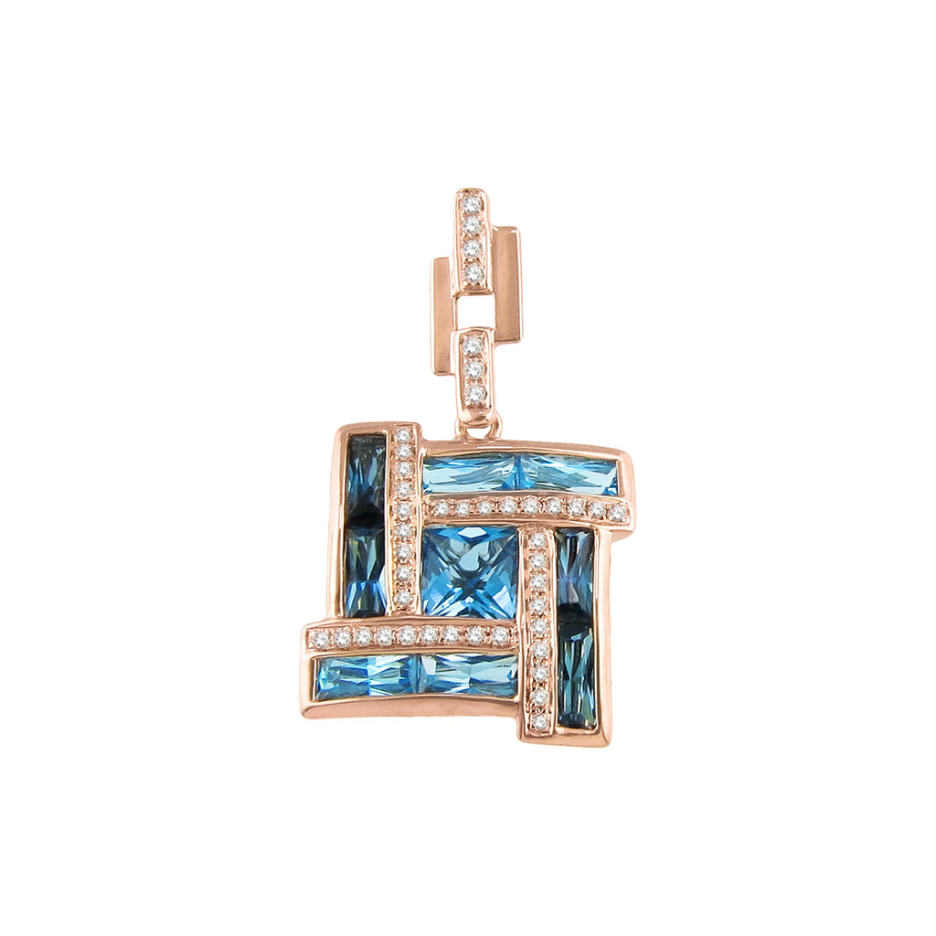 BELLARRI Galaxy of Love - Enhancer (Rose Gold / Diamonds / Blue Topaz)