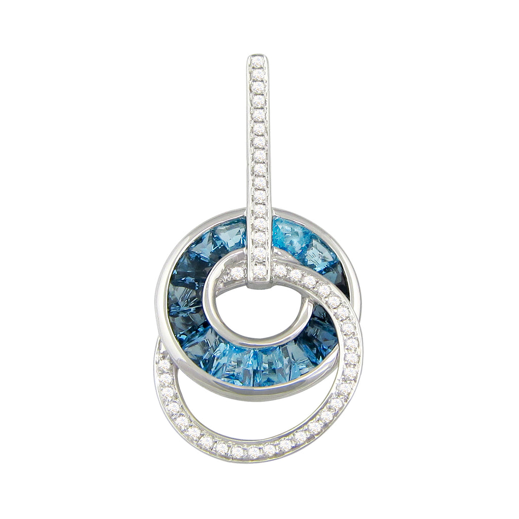 BELLARRI Malibu - Blue Topaz Enhancer (White Gold 29mm x 16mm)