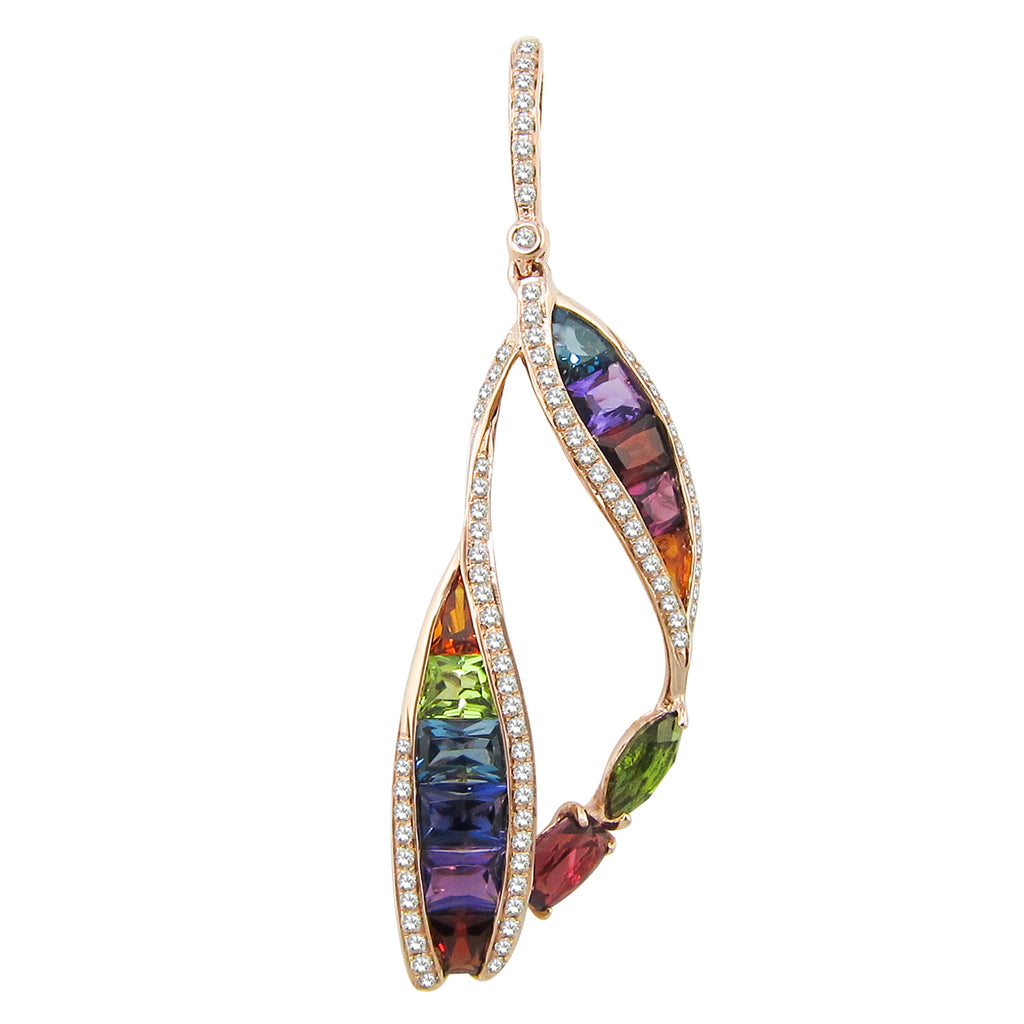 BELLARRI Multi Color Enhancer (14kt Rose Gold, Diamonds, Multi Color Gemstones)