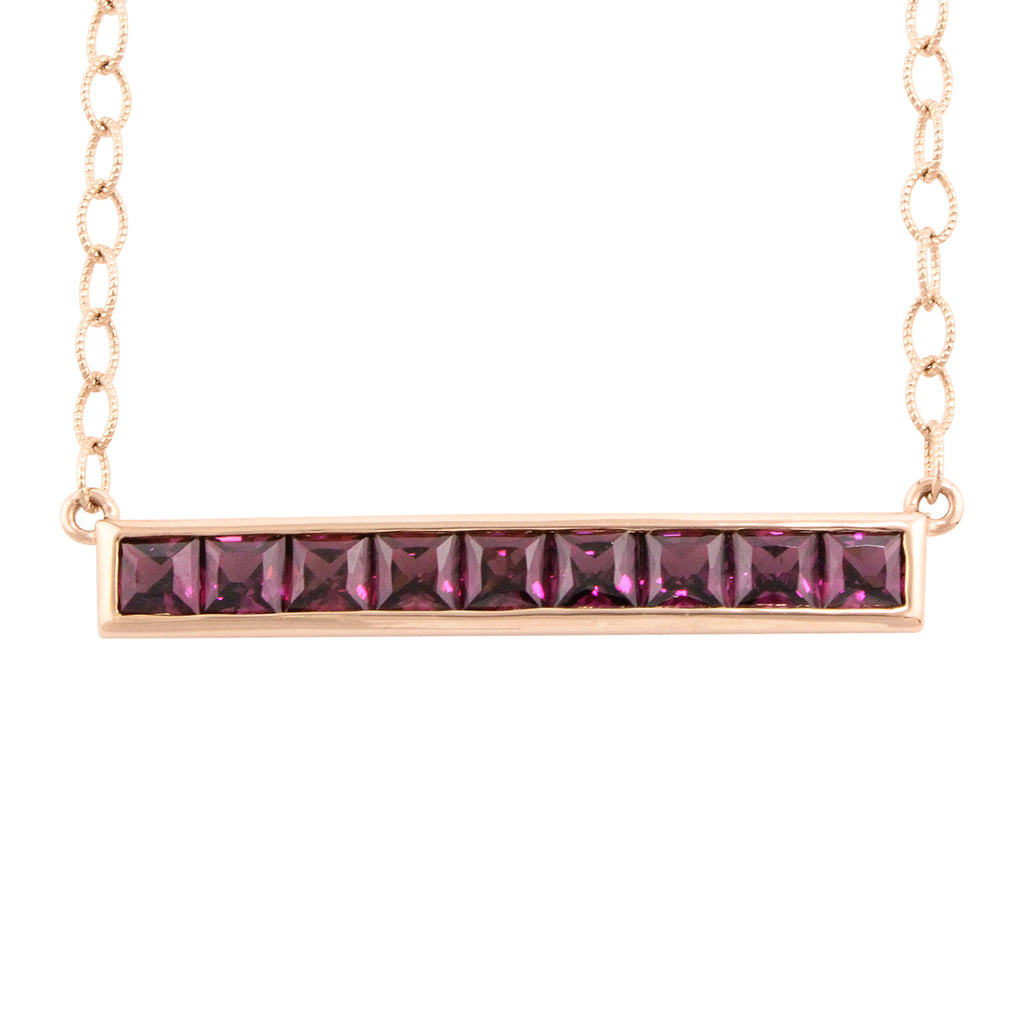 BELLARRI Eternal Love - Rose Gold / Rhodolite - Necklace