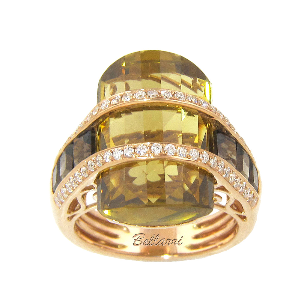 BELLARRI Tango Ring - Limited Edition (Rose Gold / Champagne Quartz / Smokey Quartz)