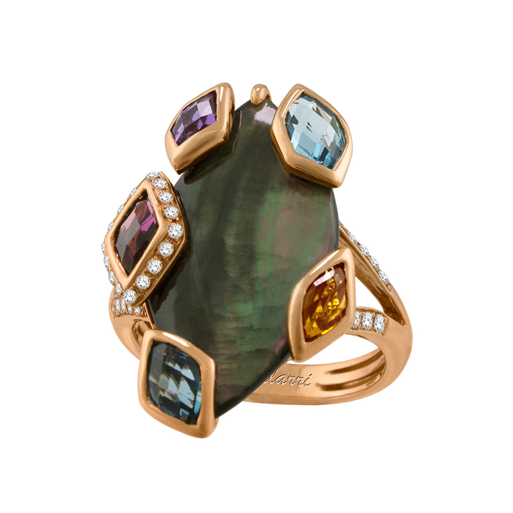 BELLARRI Aladdin Nouveau II - Black Mother of Pearl Ring
