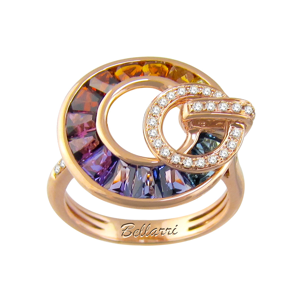 BELLARRI Poetry in Motion Ring (Rose Gold & Multi) smaller version
