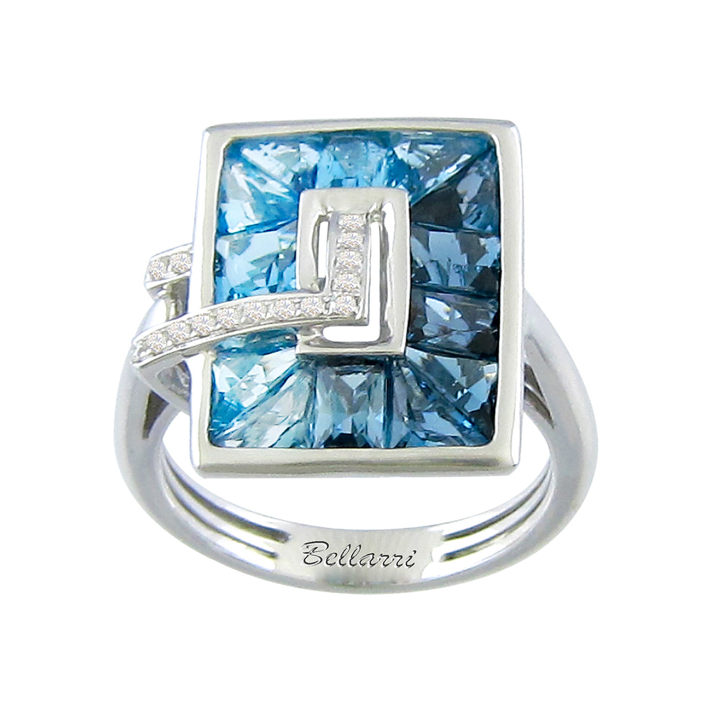 BELLARRI Eternal Love Stiletto - Ring (White Gold / Blue Topaz)