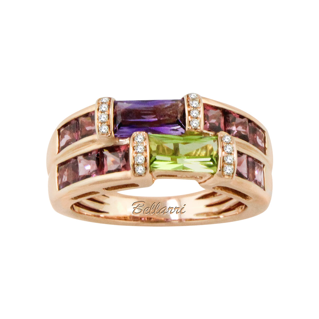 BELLARRI Marquesa - Ring (Rose Gold / Amethyst / Rhodolite / Peridot)