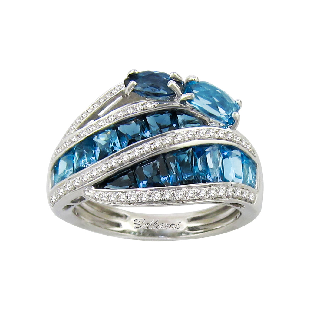 BELLARRI Capri - Blue Topaz Ring (White Gold)
