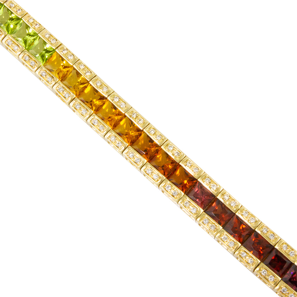 BELLARRI Eternal Love - Bracelet (Yellow Gold / Multi Color Gemstone) close-up
