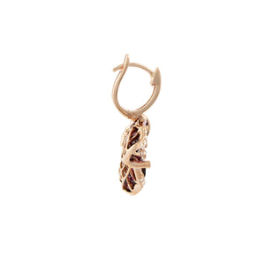 BELLARRI Mademoiselle - Earrings (Rose Gold with Rhodolite Gemstones) side view
