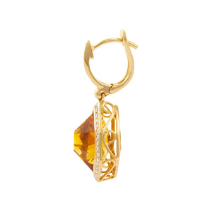 BELLARRI Tuscany - Earrings (Rose Gold and Citrine) side view
