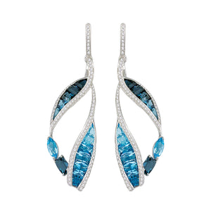 BELLARRI Capri - Blue Topaz Earrings (white gold)