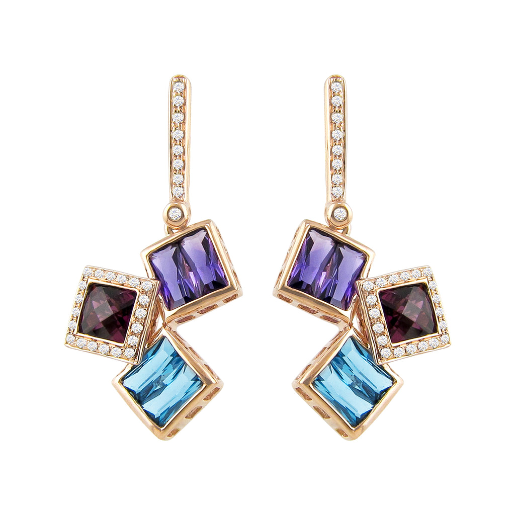 BELLARRI Rhapsody - Earrings (Approximately 30mm height (with Diamond top) x 14mm at widest point.)