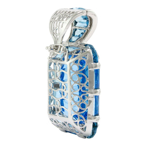 BELLARRI Romantic Reflections - Enhancer side view (white gold and blue topaz)  LIMITED EDITION