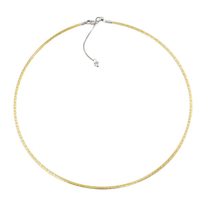 14kt Reversible Omega Chain - one side all Yellow gold - from BELLARRI