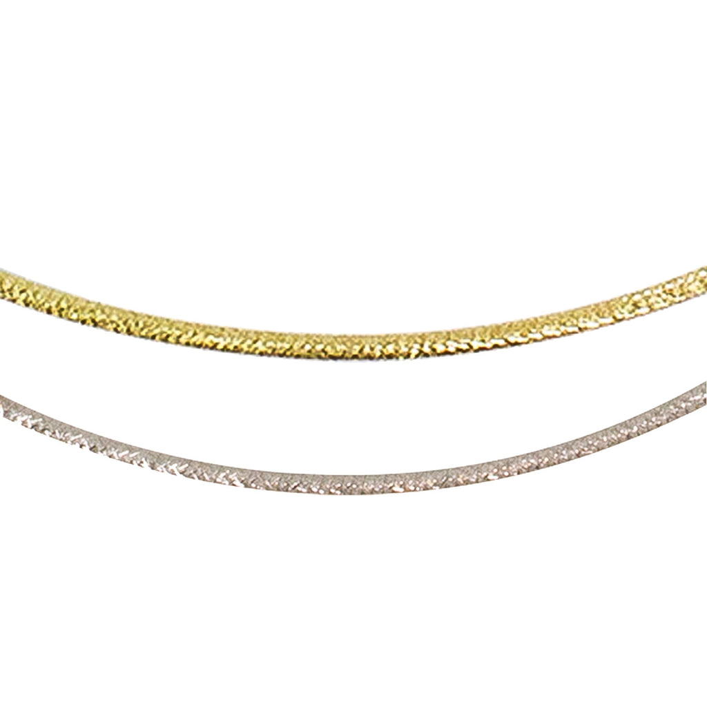 14kt Reversible Omega Chain - One side all Yellow Gold. One side all White Gold. - from BELLARRI