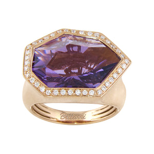 BELLARRI Tuscany - Ring  (18kt Rose Gold, Diamonds, Amethyst)