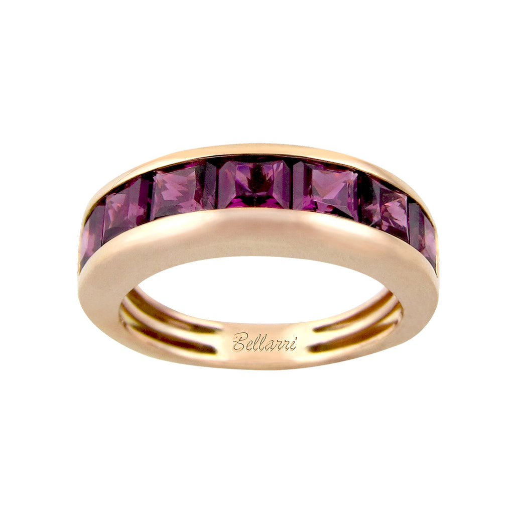 BELLARRI Eternal Love - Ring (Rose Gold / Rhodolite). Approximately 4mm wide.