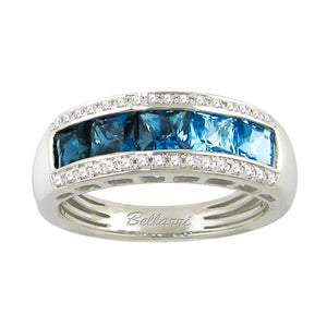 BELLARRI Eternal Love - Ring (White Gold / Blue Topaz / Diamonds)