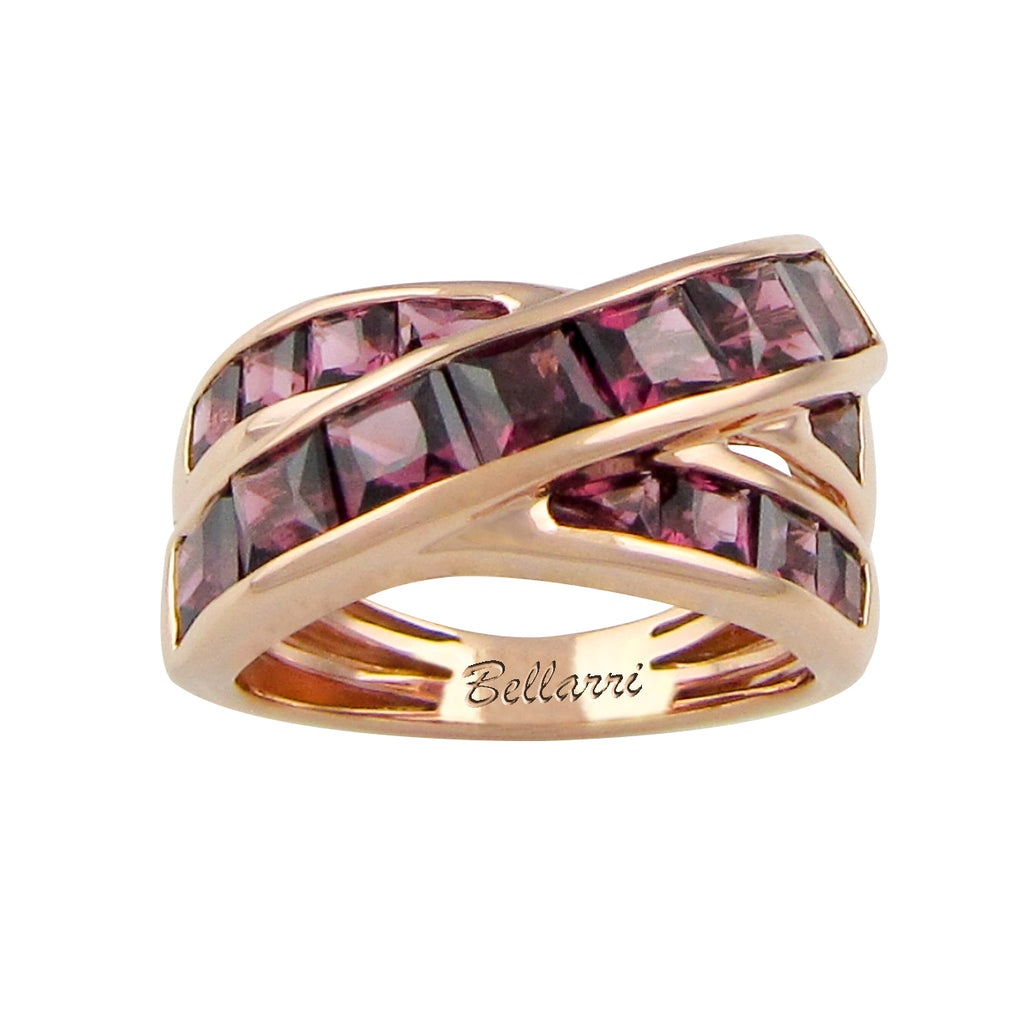 BELLARRI Eternal Love - Ring (Rose Gold / Rhodolite). Approximately 10mm at it's widest point.