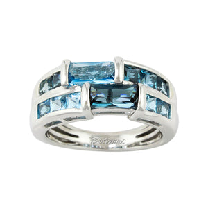BELLARRI Marquesa - Ring (14kt White Gold / Blue Topaz)