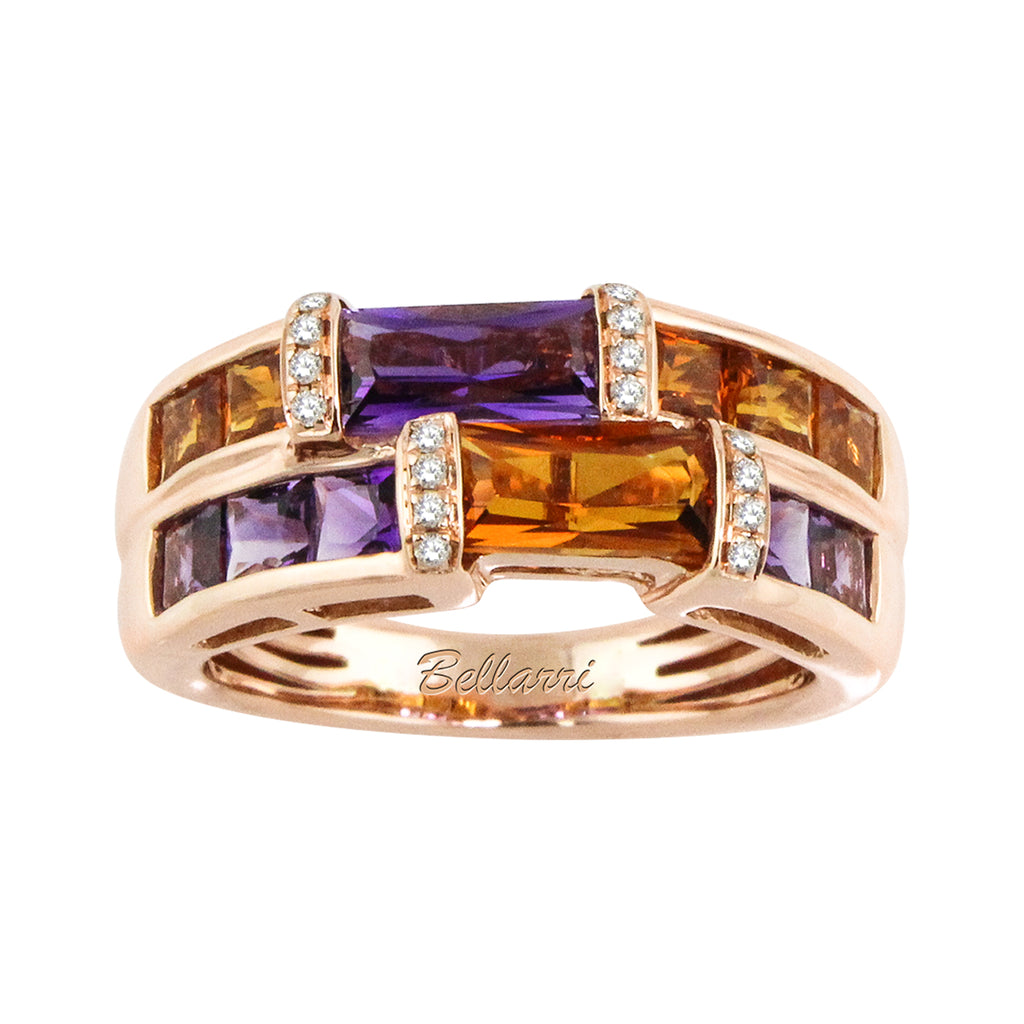 BELLARRI Marquesa - Ring (Rose Gold / Diamonds / Amethyst / Citrine)