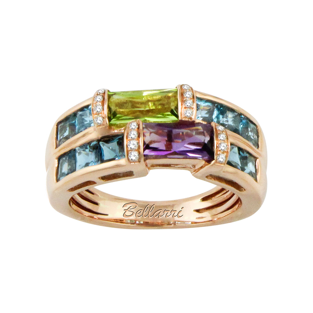 BELLARRI Marquesa - Ring (Rose Gold / Amethyst / Blue Topaz / Peridot)