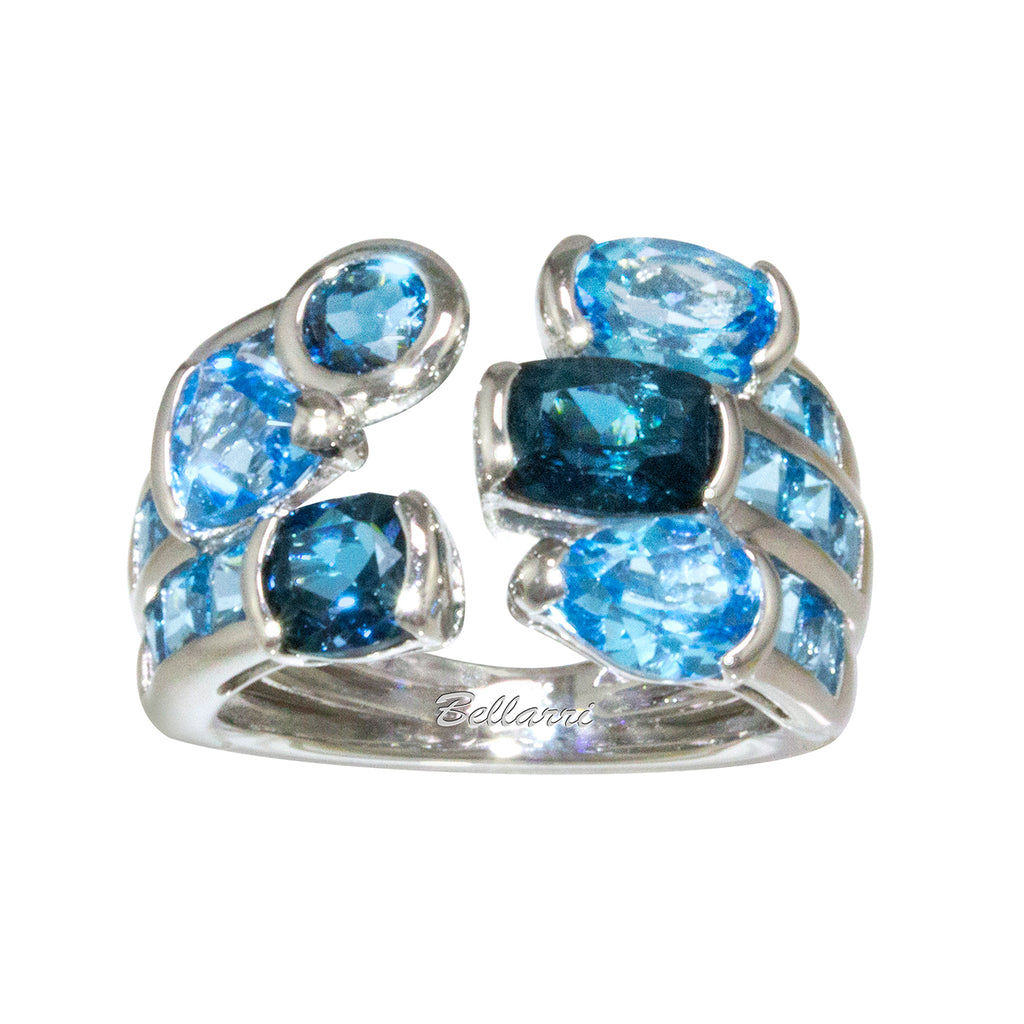 BELLARRI Capri - Blue Topaz Ring (White Gold)